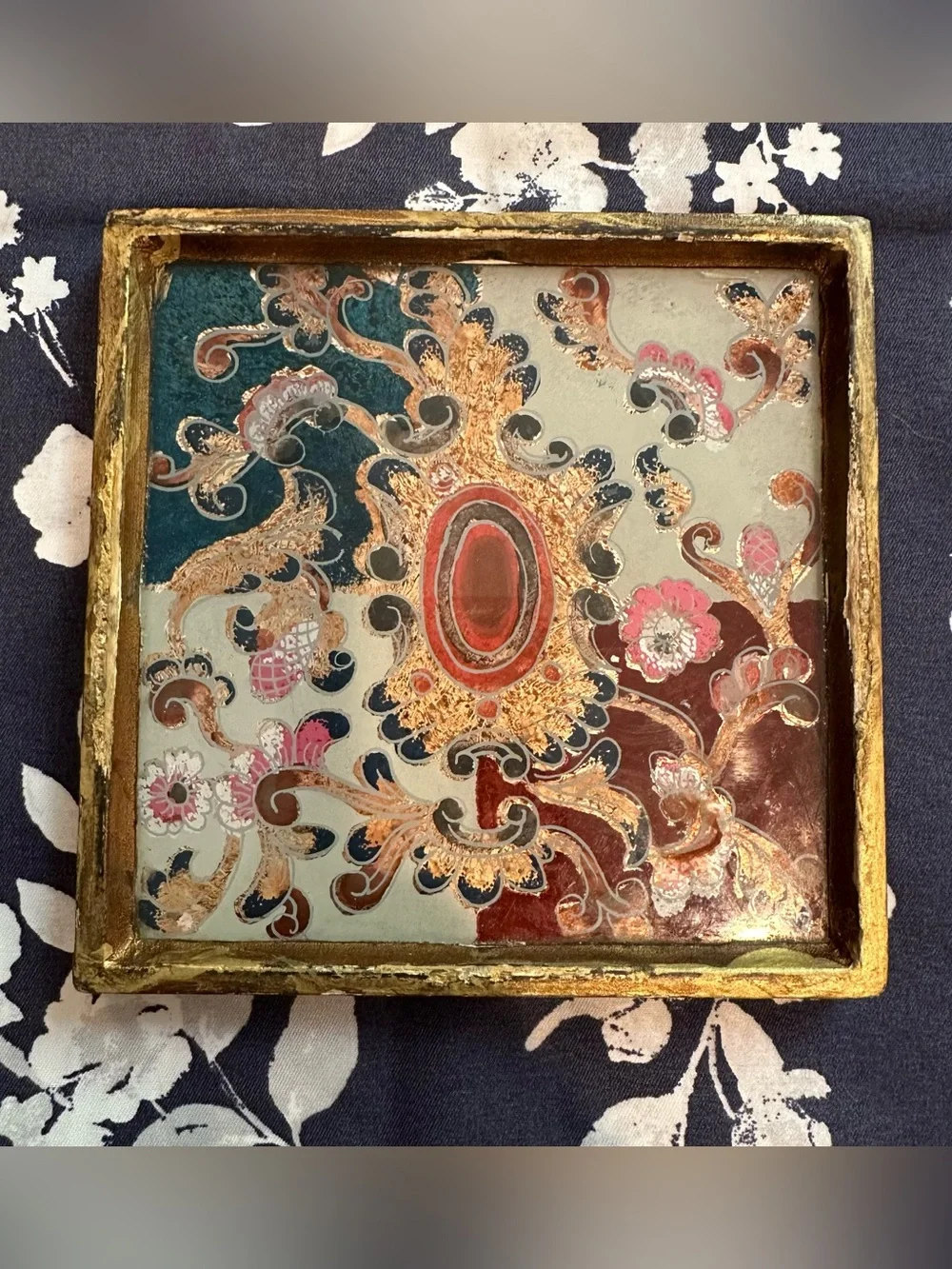 Robert M. Weiss • reverse painted on glass • coasters • wall art • Peru • wooden